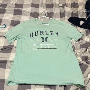 Hurley Men's Light Green Graphic Tee